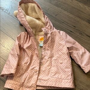 C&C California Pink Polka Dot Puffer Jacket